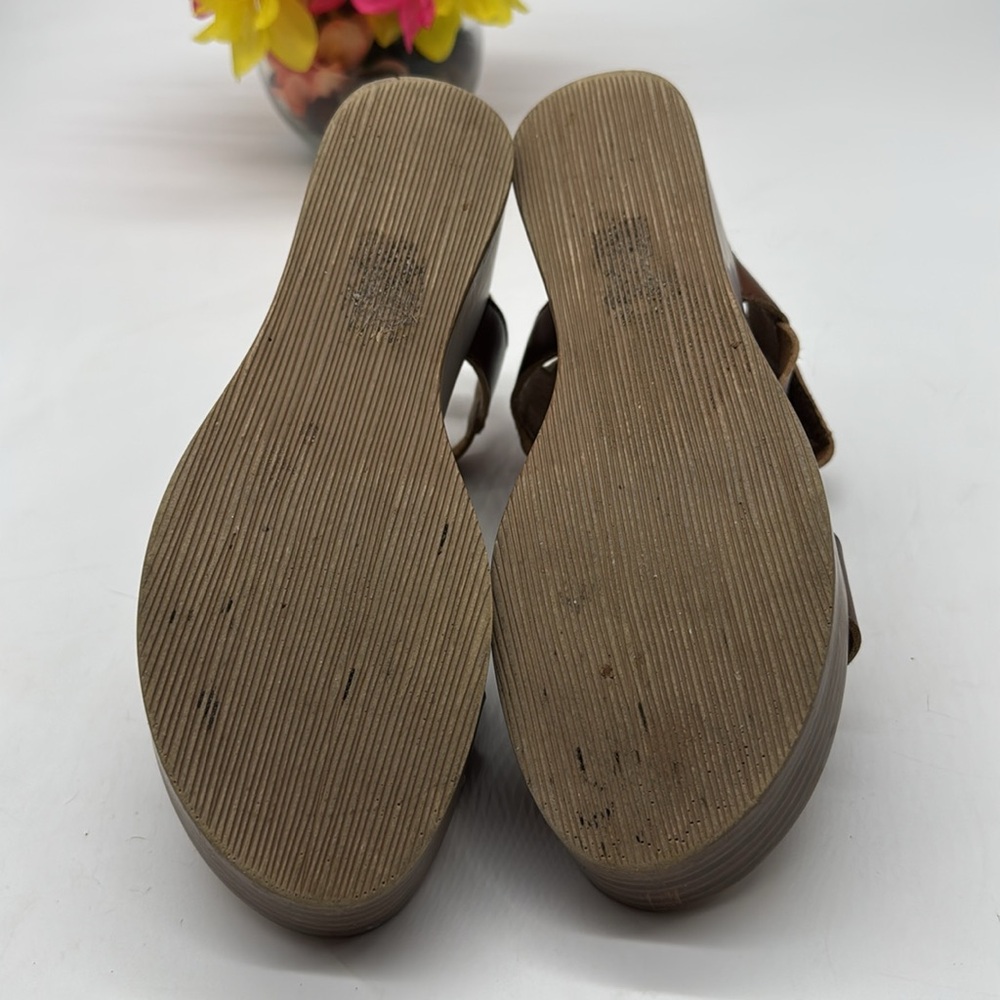 Blowfish Brown Leather Platform Sandal Size 7.5 MCS7314N - Picture 6 of 8